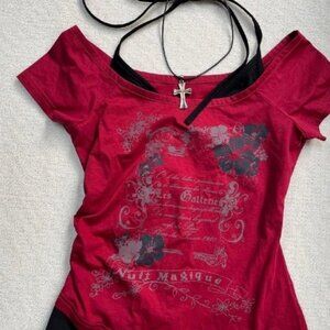 Women’s Red Short‑Sleeve Top